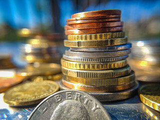 stack of coins