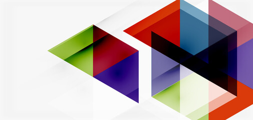 Fototapeta premium Geometric abstract background, mosaic triangle and hexagon shapes. Trendy abstract layout template for business or technology presentation, internet poster or web brochure cover, wallpaper