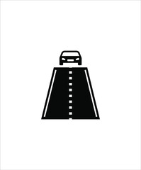 road with car icon,vector best flat icon.