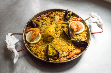 Spanish paella with