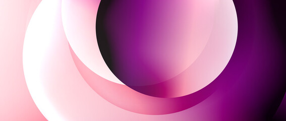 Circle modern geometric abstract background with liquid gradients