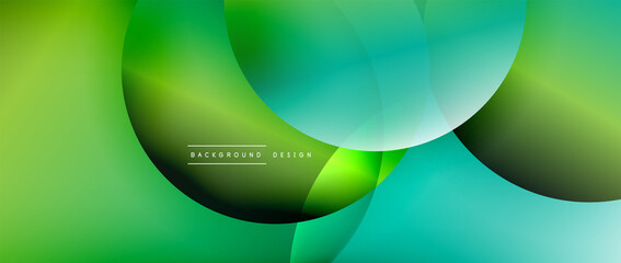 Circle modern geometric abstract background with liquid gradients