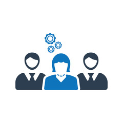 Business expert team icon. support team icon