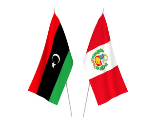 Libya and Peru flags