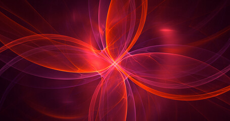 3D rendering abstract multicolor fractal light background