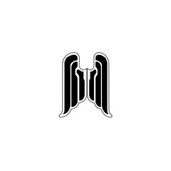 stripes wings symbol logo vector