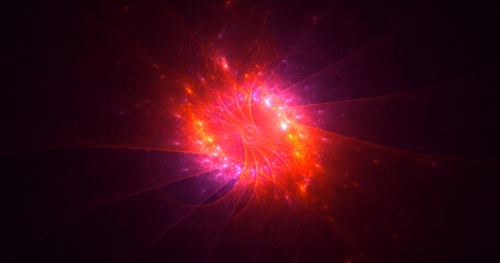 3D rendering abstract circle light background