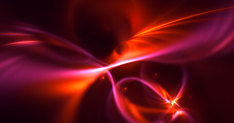 3D rendering abstract multicolor fractal light background