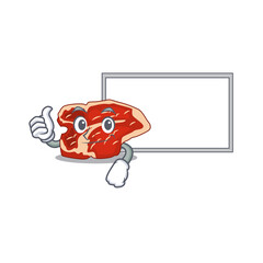 T-bone Caricature character design style with a white board