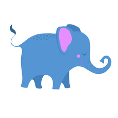 elephant vector isolated on white background, children's illustration
