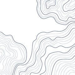 topographic map abstract height lines isolated on white background vector