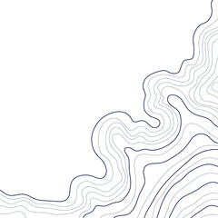 topographic map abstract height lines isolated on white background vector