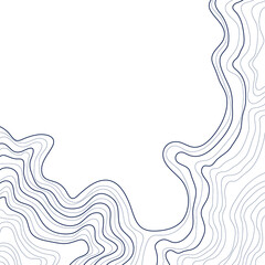 topographic map abstract height lines isolated on white background vector