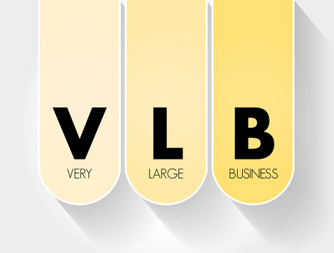 VLB - Very Large Business acronym, business concept background