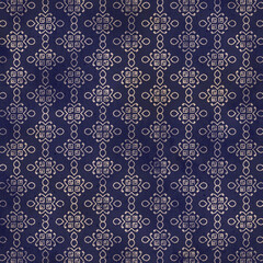 Decorative embroidery pattern from egypt on blue textured background