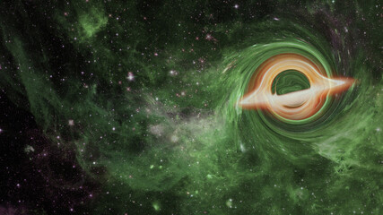 Black Hole Garagantua Interstellar. Elements of this image furnished by NASA