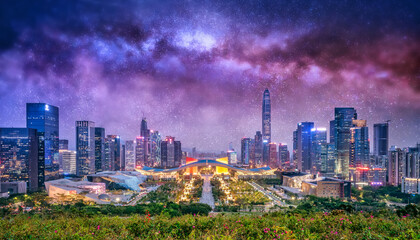 Fototapeta na wymiar cityscape in the shenzhen,china