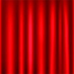 red curtains vector illustration 3D realistic style