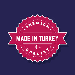 Made in Turkey badge, vintage emblem