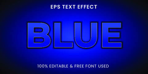Blue text effect