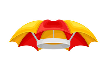 Waterproof Umbrella Shaped Headdress Isolated on White Background Vector Illustration