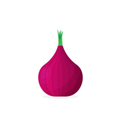 Onion flat design vector icon.