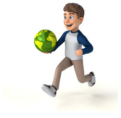 3D cartoon character fun teenager