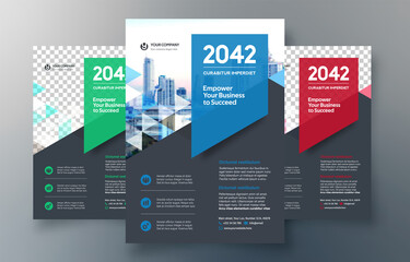 City Background Business Book Cover Design Template