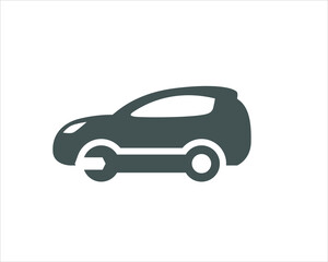 Fototapeta premium Car service Icon. Care repair logo. Auto mechanic work symbol. garage isolated on white background