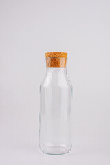 empty glass bottle with cork
