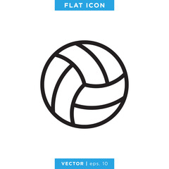 Volleyball icon vector design template.
