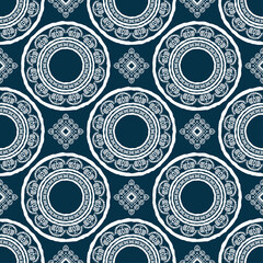 African elements. Seamless pattern. Geometry. Design with manual hatching. Textile. Ethnic boho ornament. Vector illustration for web design or print.