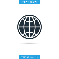 Globe, internet icon design template