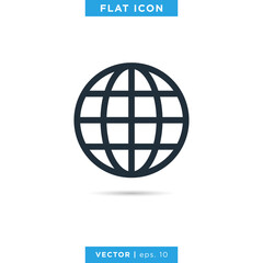 Globe, internet icon design template