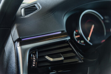 A car interior light. 