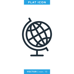 Globe, internet icon design template