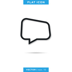 Speech Bubble Icon Vector Design Template. Chat Sign.
