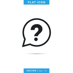 Help Sign, Bubble Speech Icon Vector Logo Design Template.