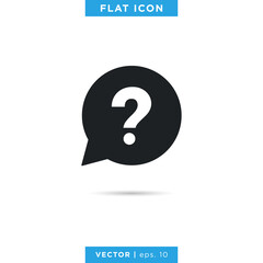 Help Sign, Bubble Speech Icon Vector Logo Design Template.