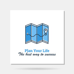 Vector simple company logo example - plan your life