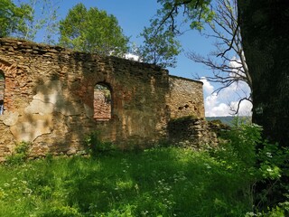Fototapeta na wymiar ruins of an old castle