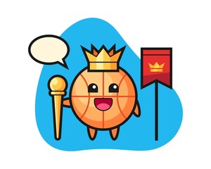 Basketball cartoon as a king