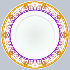 Pattern With Abstract Floral Round Ornament. Oriental Pattern. Indian, Moroccan, Mystic, Ottoman Motifs. Anti-Stress Therapy Pattern. Vector