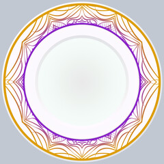 Pattern With Abstract Floral Round Ornament. Oriental Pattern. Indian, Moroccan, Mystic, Ottoman Motifs. Anti-Stress Therapy Pattern. Vector