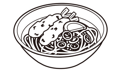 丼に盛り付けられた温かい蕎麦