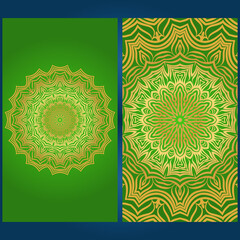 Flyer pages Ornament Illustration Concept with Mandala. Vintage Art Indian, Magazine. Decorative Layout Design. Vector
