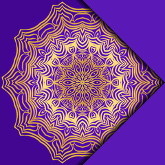 Card Template With Mandala Pattern. For Business Card, Meditation Class. Illustration. Vector