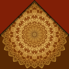 Mandala ornament concept flyer. Ethnic design, on festive and background. Vector background. Card or invitation. Islam, arabic, indian, ottoman motifs. Summer color.