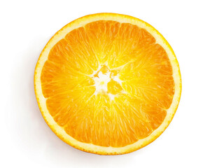 Juicy fresh orange isolated on white background