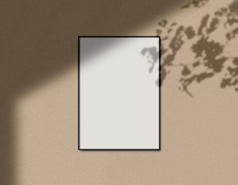 Frame mockup with Shadow Empty Black Frame